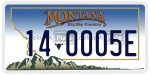 140005E  license plate in MT