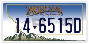 146515D  license plate in MT