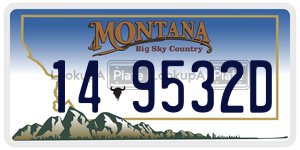 149532D  license plate in MT