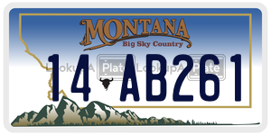 14AB261  license plate in MT