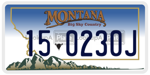 150230J  license plate in MT