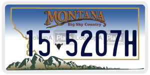 155207H  license plate in MT