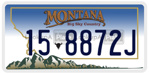158872J  license plate in MT