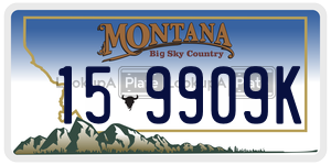 159909K  license plate in MT