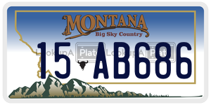 15AB686  license plate in MT