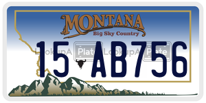 15AB756  license plate in MT