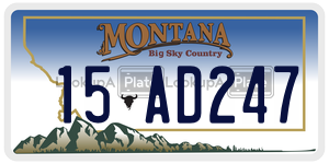 15AD247  license plate in MT