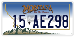 15AE298  license plate in MT