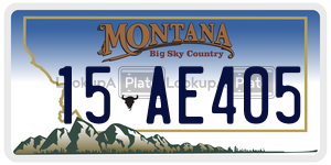 15AE405  license plate in MT