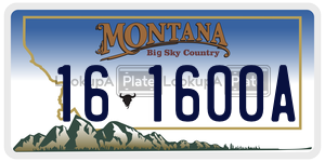 161600A license plate in Montana