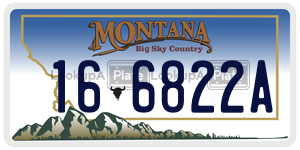 166822A  license plate in MT
