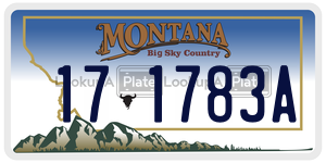 171783A license plate in Montana