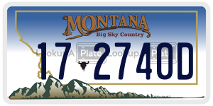 172740D  license plate in MT
