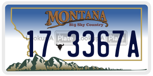 173367A  license plate in MT