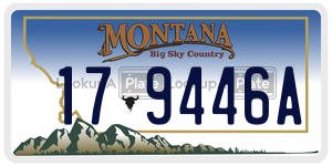 179446A license plate in Montana