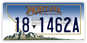 181462A license plate in Montana