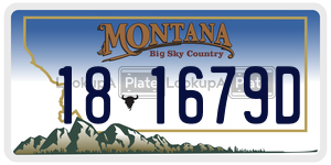 181679D  license plate in MT