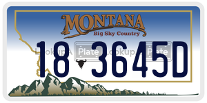 183645D  license plate in MT