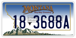 183688A  license plate in MT