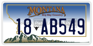 18AB549  license plate in MT