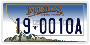 190010A  license plate in MT