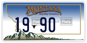 1990 license plate in Montana