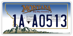 1AA0513  license plate in MT