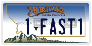 1FAST1  license plate in MT