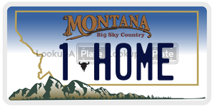 1H0ME  license plate in MT