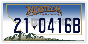 210416B  license plate in MT