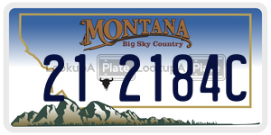 212184C  license plate in MT