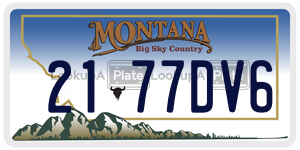 2177DV6  license plate in MT