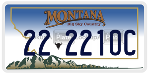 222210C  license plate in MT