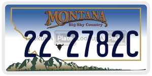 222782C  license plate in MT