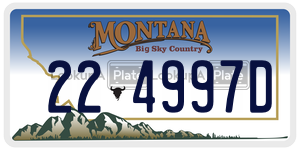224997D  license plate in MT