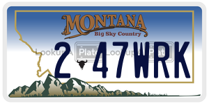 247WRK  license plate in MT