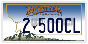 2500CL  license plate in MT