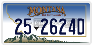 252624D  license plate in MT