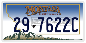 297622C  license plate in MT