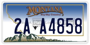 2AA4858  license plate in MT