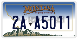 2AA5011  license plate in MT