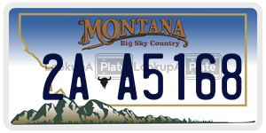 2AA5168  license plate in MT