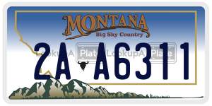 2AA6311  license plate in MT