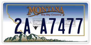 2AA7477  license plate in MT
