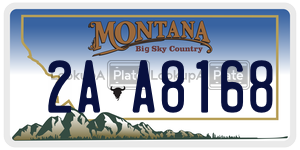 2AA8168  license plate in MT