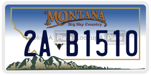 2AB1510  license plate in MT