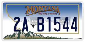 2AB1544  license plate in MT