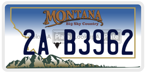 2AB3962  license plate in MT