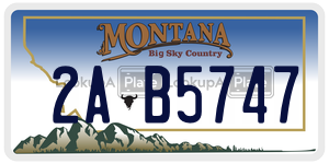 2AB5747  license plate in MT