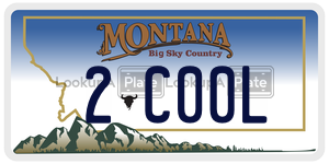 2C00L  license plate in MT